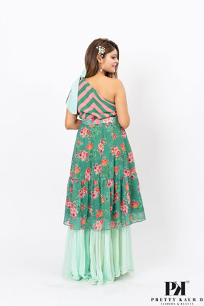 Pretty-Kaur-fashion-beauty-Green-Floral-Print-Off-Shoulder-Dress-3